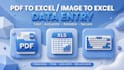 do expert data entry, excel, web research and pdf conversion