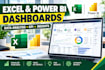 create excel and power bi dashboards with data analysis