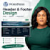 design or fix a professional wordpress header and footer