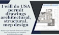 do USA permit drawings architectural, structural, mep design
