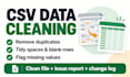 clean and format your CSV data and remove duplicates