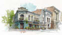 draw digital architectural sketches and illustrations