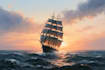 create ship oil painting for you