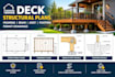 design deck structural plans framing beam joist footing permit drawings