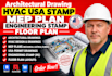 architectural drawing hvac USA stamp mep plan engineering stamp floor plan