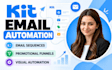 setup convertkit email automation email sequeuce kit promotion email funnel