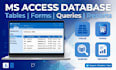 create professional ms access database with form queries and reports