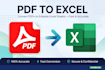 convert PDF to excel, image to excel and google sheets