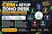 clean your CRM and setup zoho desk ticketing and automation