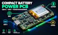 battery power pcb with usb c charging, protection, compact power management bms