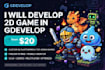 develop 2d game in gdevelop for web and mobile