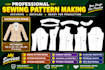 create a pattern making clothing pattern, pattern design pattern converting, cad