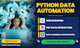 do python web scraping, automation and pdf data extraction