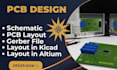 design circuit schematic pcb board in kicad, eagle or altium