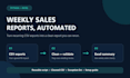 automate your weekly sales reports from CSV files