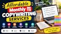 provide affordable monthly copywriting services