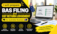 prepare bas filing and gst return lodgement for australian business