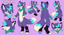 draw custom furry ref sheet, fursona, vtuber sheet, anthro feral reference sheet