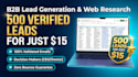 do b2b lead generation and web research