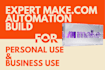 build custom make com automation workflows with ai integration make com