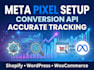 set up meta pixel conversion API facebook tracking