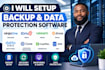 setup ninjaone idrive veeam druva datto siris cove data protection crashplan san