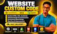 customize squarespace wix shopify website with custom code
