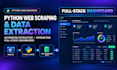 build python web scraping, data extraction, and full stack dashboards