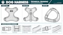 create dog harness, collar, leash and pet accessory tech packs for manufacturing