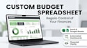 custom budget spreadsheet excel google sheets monthly budget expense tracker