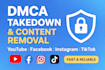 remove infringing content under dmca from facebook tiktok