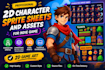 design 2d character sprite sheets and assets indie game, 2d game art