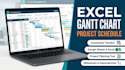 excel gantt chart project schedule timeline and project management planning tool