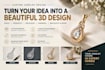 create 3d cad jewelry designs, ring design, necklace design