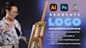 manually vector trace and recreate your logo
