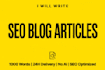 write SEO blog articles and website content
