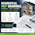 create residential mep drawing for hvac electrical and plumbing plans