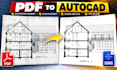 convert PDF image sketch to autocad cad drawing