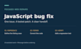 fix one javascript bug and include a regression test