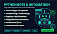 build python bots and web automation with selenium or playwright
