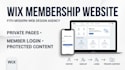 build a wix membership website with private pages