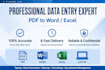 do data entry, typing work, pdf to word and excel sheet work