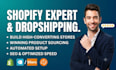 help in shopify designs, products listing and dropshipping
