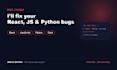 fix bugs and errors in your react, javascript or python code