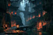 design 2d game concept art background and environment