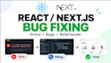 fix react nextjs javascript and typescript bugs and errors