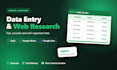 data entry, copy paste and web research