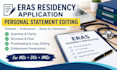 edit your eras residency application documents and personal statement
