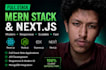 be full stack developer for web application using mern, mean