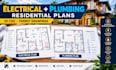 create residential electrical and plumbing schematic drawings